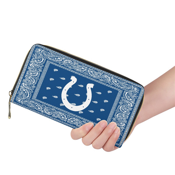 Indianapolis Colts PU Leather Zip Wallet 001(Pls Check Description For Details)