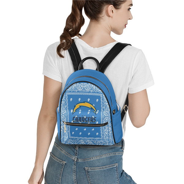 Los Angeles Chargers PU Leather Casual Backpack 001(Pls Check Description For Details)