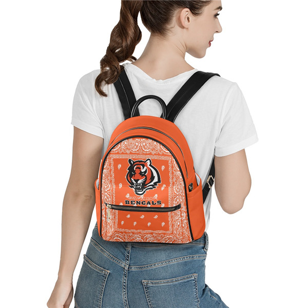 Cincinnati Bengals PU Leather Casual Backpack 001(Pls Check Description For Details)