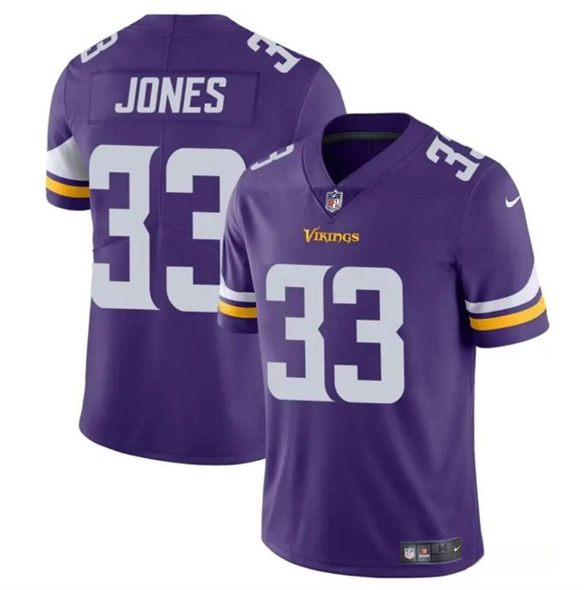 Men's Minnesota Vikings #33 Aaron Jones Purple Vapor Untouchable Limited Stitched Jersey