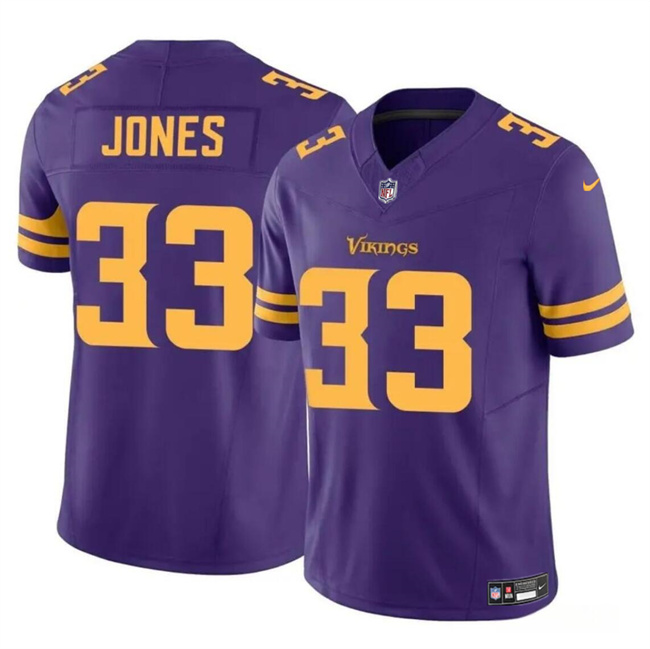 Men's Minnesota Vikings #33 Aaron Jones Purple F.U.S.E. Color Rush Vapor Untouchable Limited Stitched Jersey