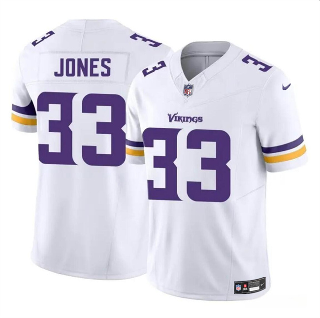 Men's Minnesota Vikings #33 Aaron Jones White F.U.S.E. Vapor Untouchable Limited Stitched Jersey