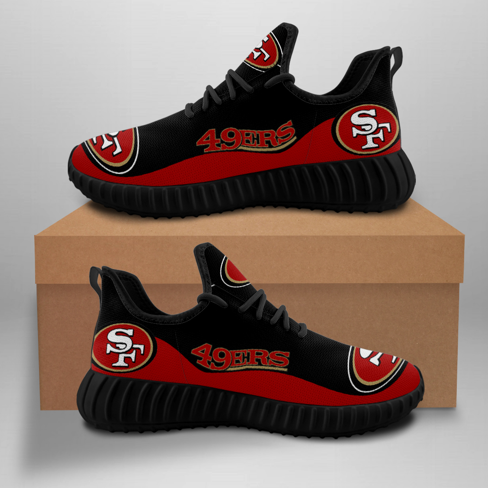 Men's San Francisco 49ers Mesh Knit Sneakers/Shoes 011