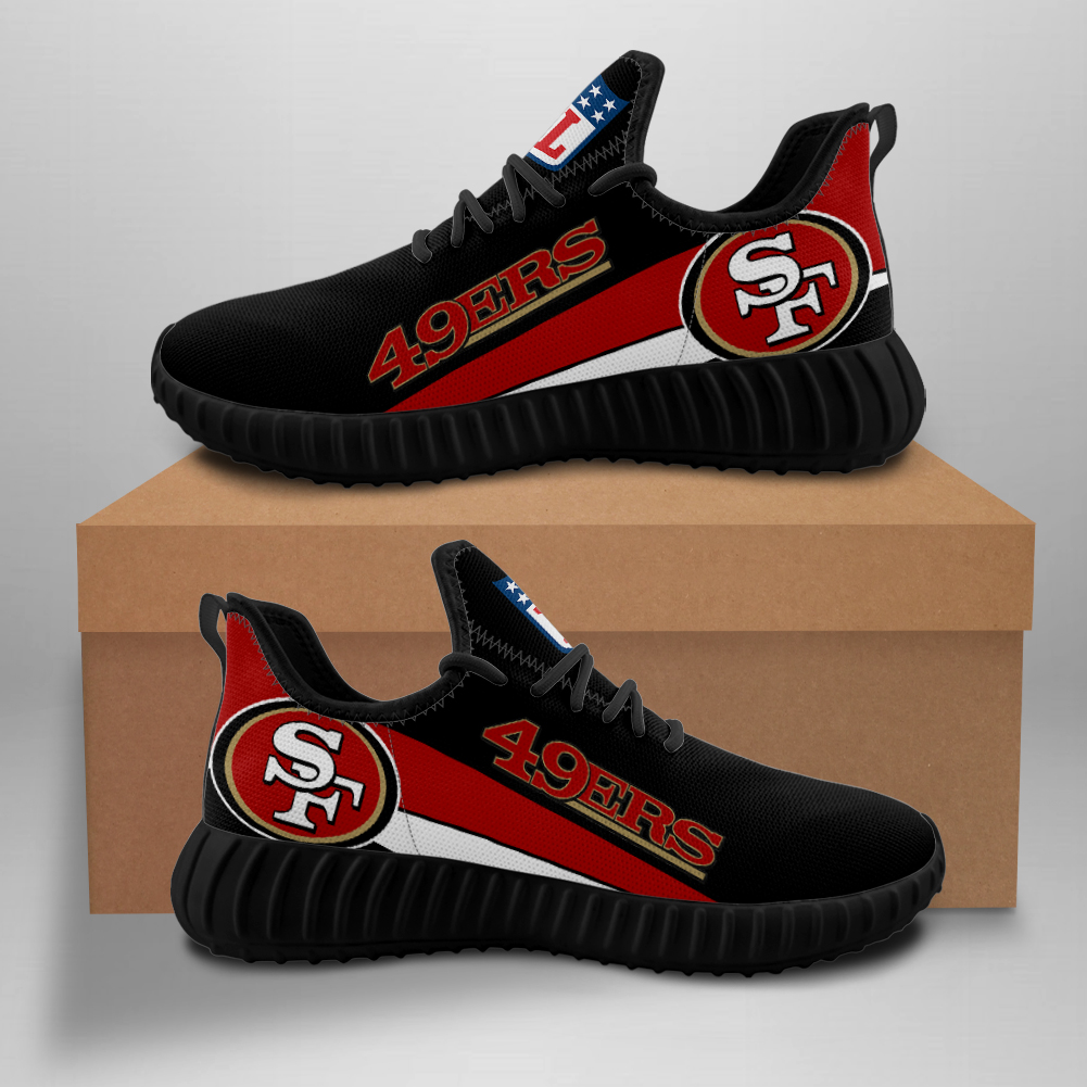 Women's San Francisco 49ers Mesh Knit Sneakers/Shoes 013
