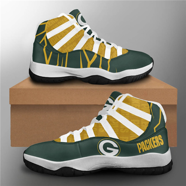 Women's Green Bay Packers Air Jordan 11 Sneakers 002