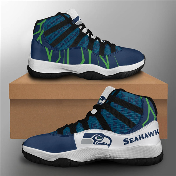 Men's Seattle Seahawks Air Jordan 11 Sneakers 001