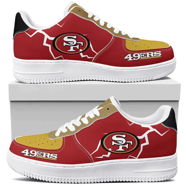 Men's San Francisco 49ers Air Force 1 Sneakers 001