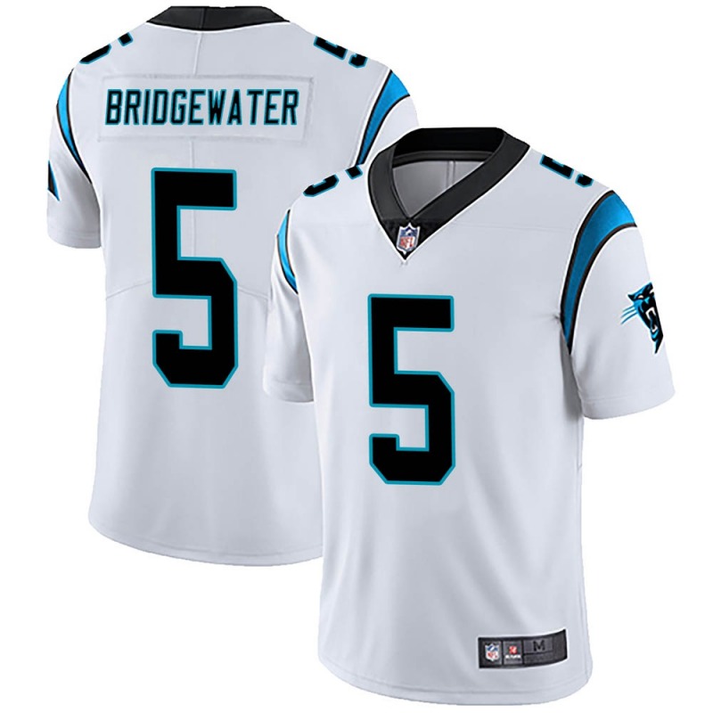 Men's Carolina Panthers #5 Teddy Bridgewater White Vapor Limited Stitched Jersey