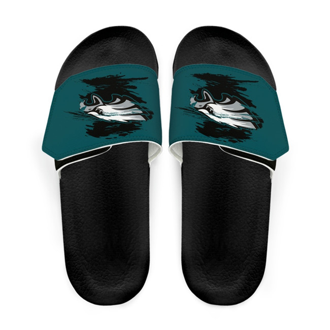Women's Philadelphia Eagles Beach Adjustable Slides Non-Slip Slippers/Sandals/Shoes 006