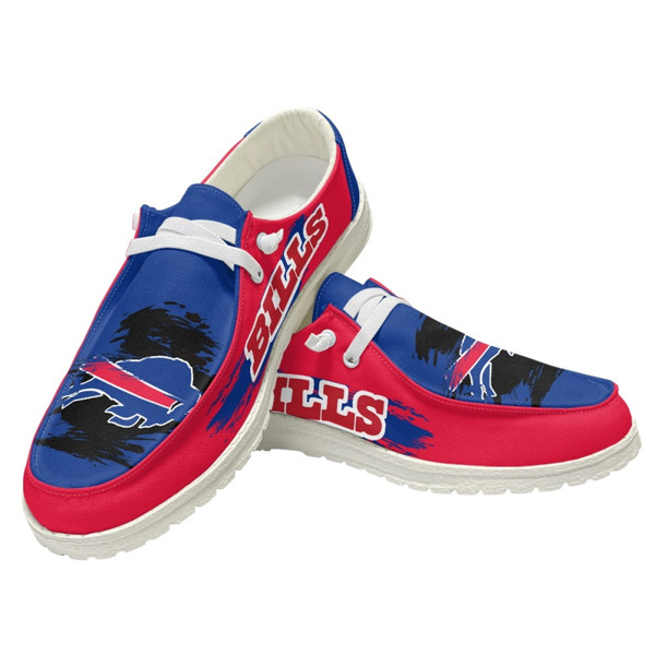 Women's Buffalo Bills Loafers Lace Up Shoes 002 (Pls check description for details)