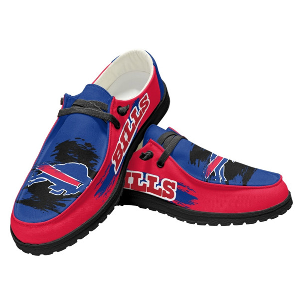 Women's Buffalo Bills Loafers Lace Up Shoes 001 (Pls check description for details)