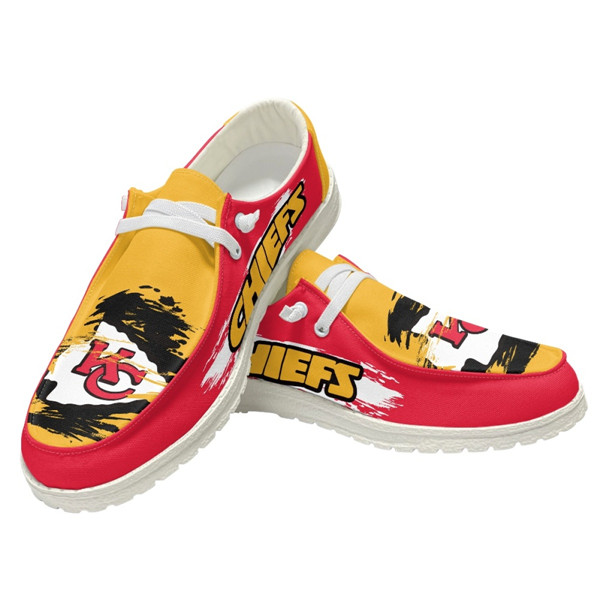 Women's Kansas City Chiefs Loafers Lace Up Shoes 002 (Pls check description for details)