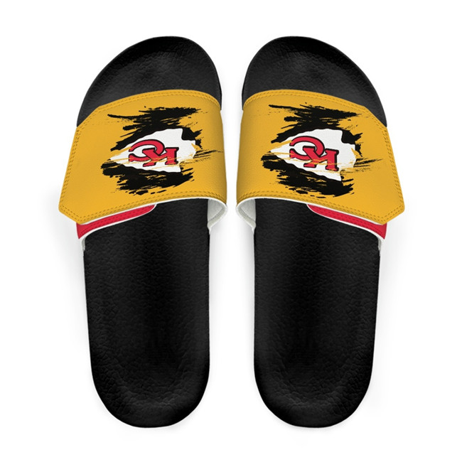 Women's Kansas City Chiefs Beach Adjustable Slides Non-Slip Slippers/Sandals/Shoes 005