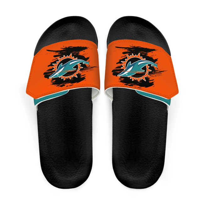Women's Miami Dolphins Beach Adjustable Slides Non-Slip Slippers/Sandals/Shoes 005
