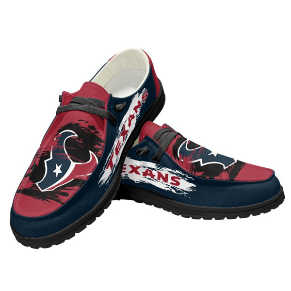 Men's Houston Texans Loafers Lace Up Shoes 001 (Pls check description for details)