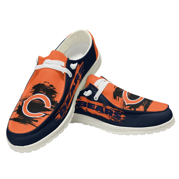 Women's Chicago Bears Loafers Lace Up Shoes 002 (Pls check description for details)