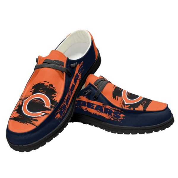 Women's Chicago Bears Loafers Lace Up Shoes 001 (Pls check description for details)