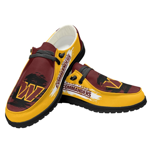 Women's Washington Commanders Loafers Lace Up Shoes 004 (Pls check description for details)