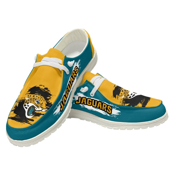 Women's Jacksonville Jaguars Loafers Lace Up Shoes 002 (Pls check description for details)
