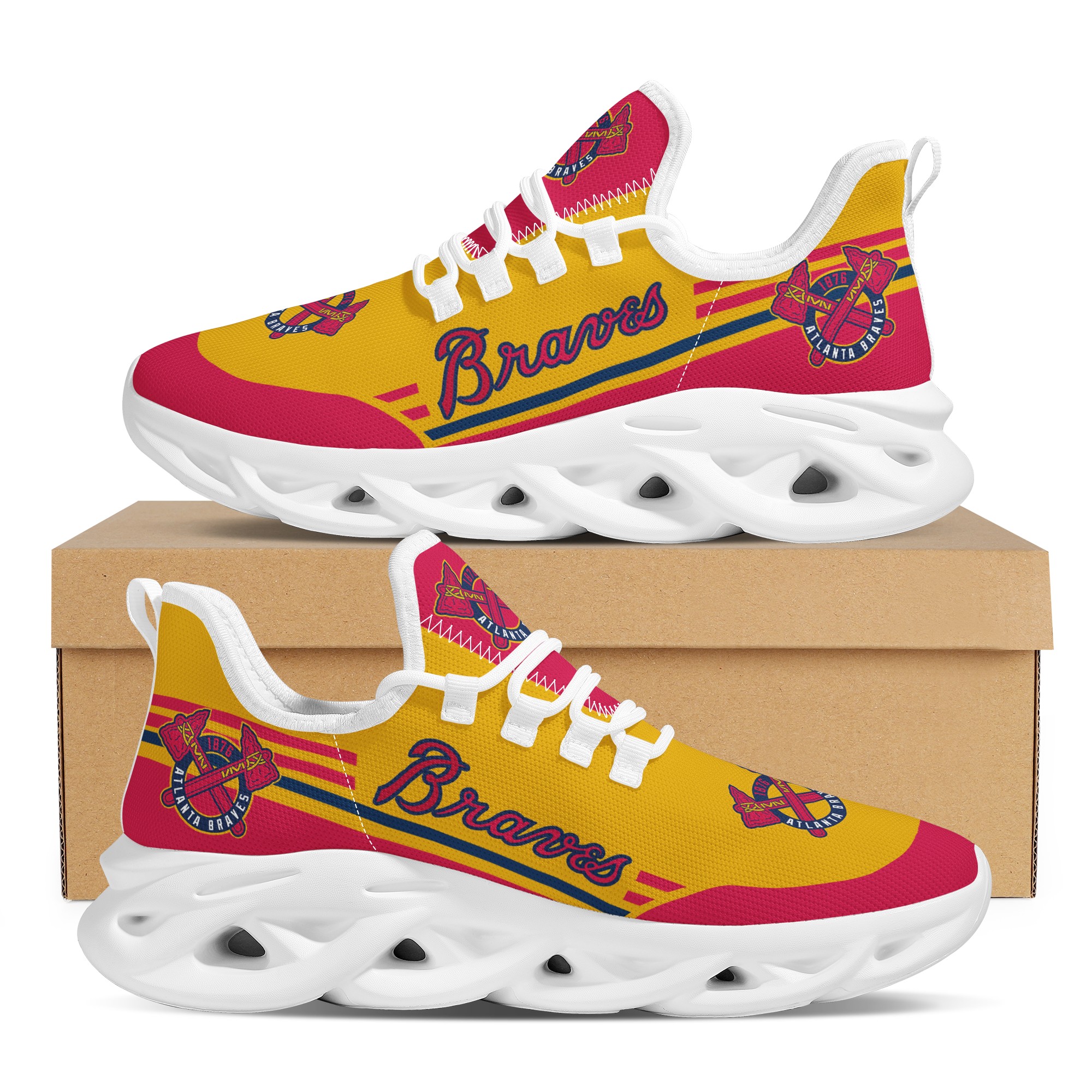 Women's Atlanta Braves Flex Control Sneakers 002