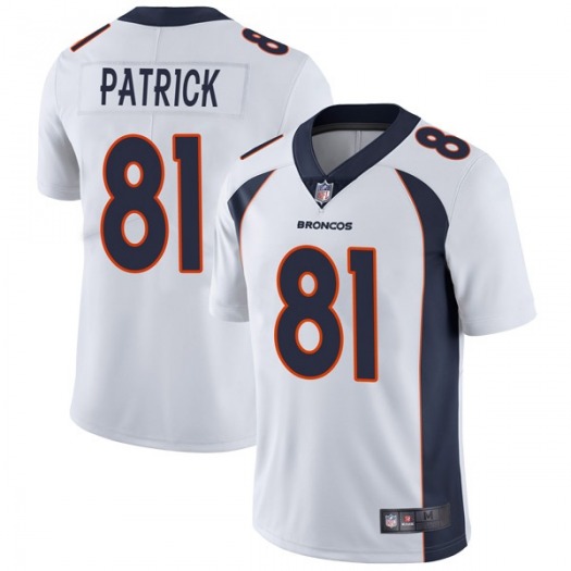 Men's Denver Broncos #81 Tim Patrick White Vapor Untouchable Limited Stitched Jersey