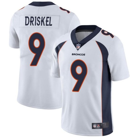 Men's Denver Broncos #9 Jeff Driskel White Vapor Untouchable Limited Stitched Jersey