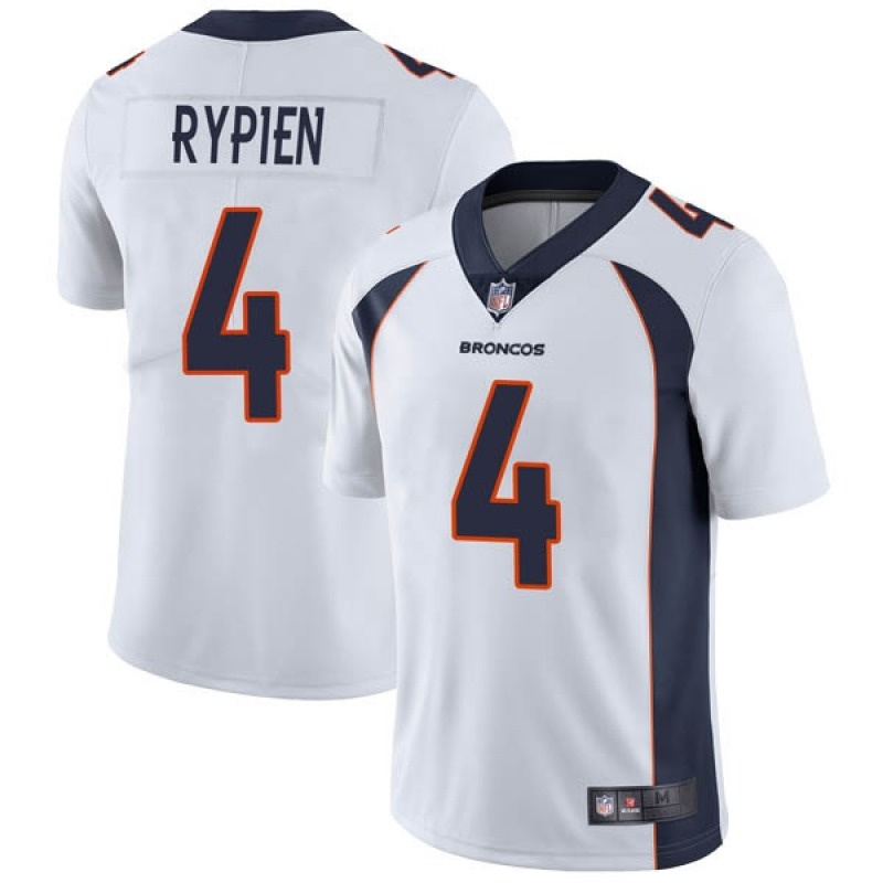 Men's Denver Broncos #4 Brett Rypien White Vapor Untouchable Limited Stitched Jersey