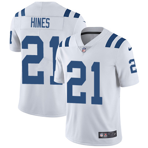 Men's Indianapolis Colts #21 Nyheim Hines White Vapor Untouchable Limited Stitched Jersey