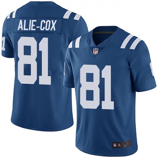 Men's Indianapolis Colts #81 Mo Alie-Cox Blue Vapor Untouchable Limited Stitched Jersey