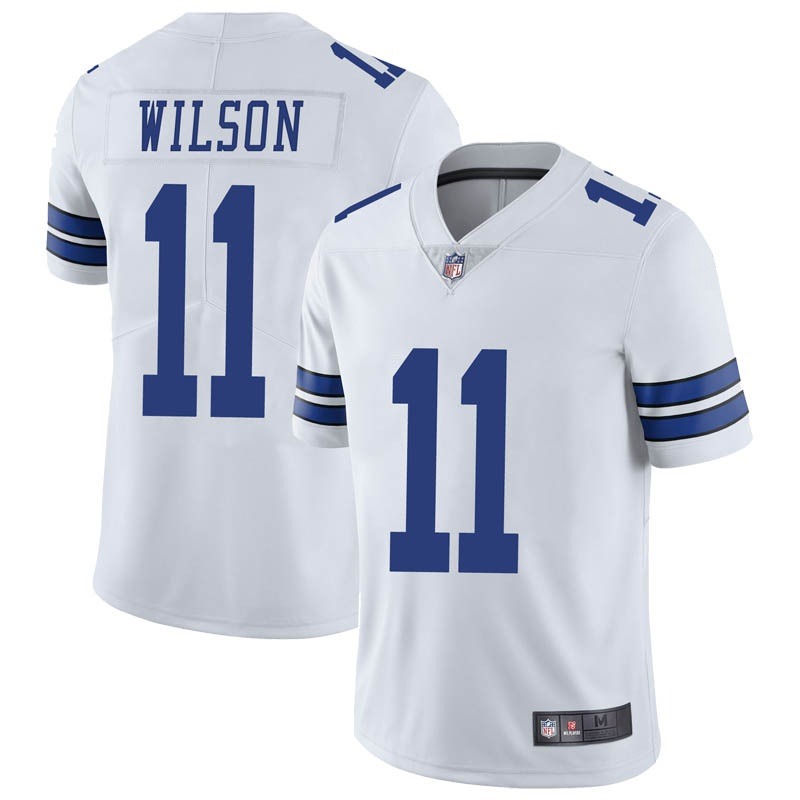 Men's Dallas Cowboys #11 Cedrick Wilson White Vapor Limited Stitched Jersey