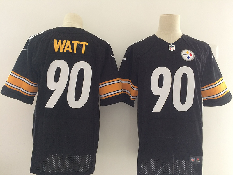 Men's Pittsburgh Steelers #90 T.J. Watt Nike Black 2017 Elite Stitched NFL Jersey