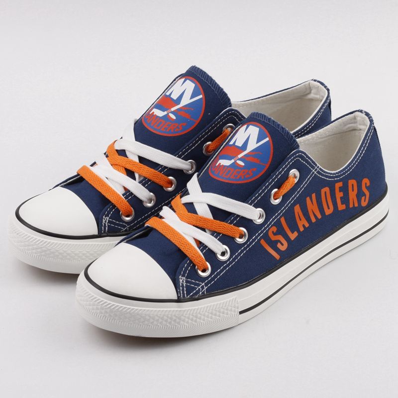 Women's and Youth NHL New York Islanders Repeat Print Low Top Sneakers 001