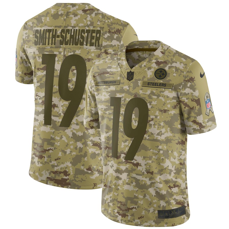 Men's Pittsburgh Steelers #19 JuJu Smith-Schuster 2018 Camo Salute to Service Limited Stitched NFL Jersey