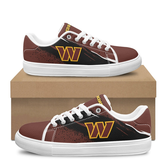 Women's Washington Commanders Low Top Casual Sneakers/Shoes 001