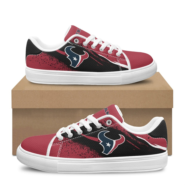 Women's Houston Texans Low Top Casual Sneakers/Shoes 001