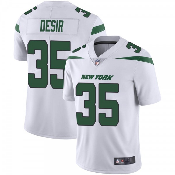 Men's New York Jets #35 Pierre Desir White Vapor Untouchable Limited Stitched Jersey