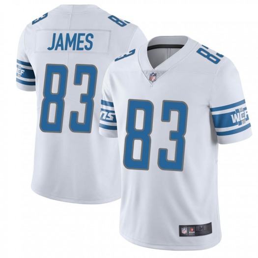 Men's Detroit Lions #83 Jesse James White Vapor Untouchable Limited Stitched NFL Jersey