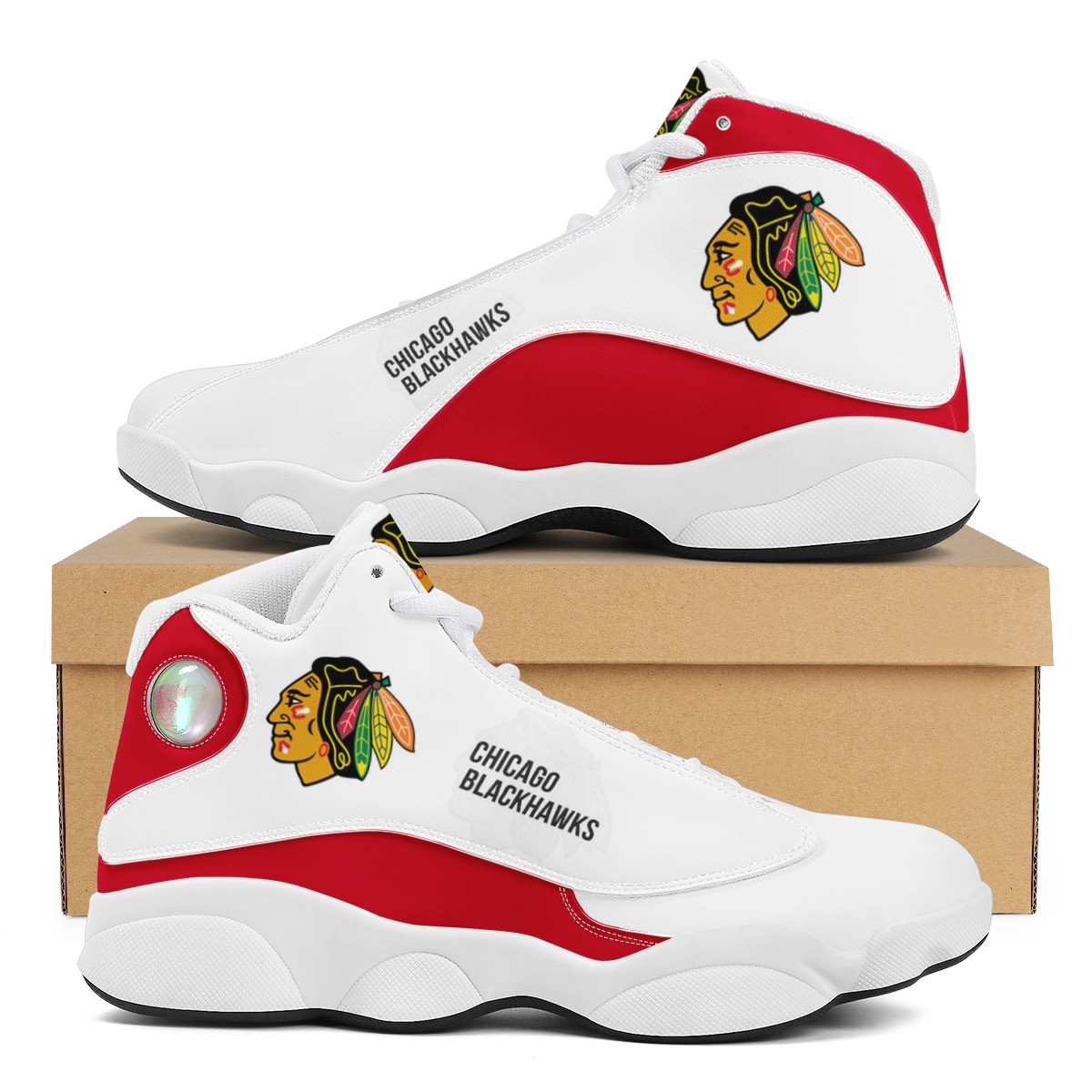 Women's Chicago Blackhawks Limited Edition JD13 Sneakers 002