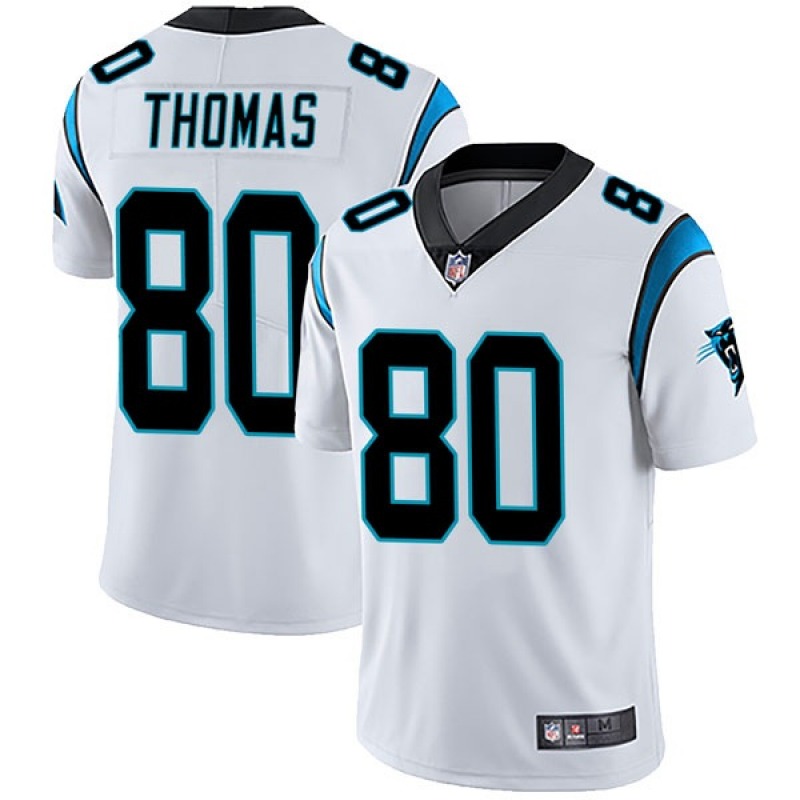 Men's Carolina Panthers #80 Ian Thomas White Vapor Untouchable Limited Stitched Jersey