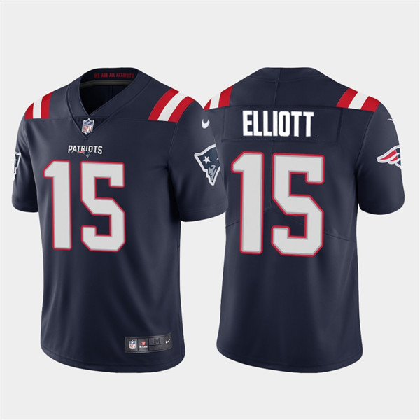 Men's New England Patriots #15 Ezekiel Elliott Navy Vapor Untouchable Stitched Football Jersey