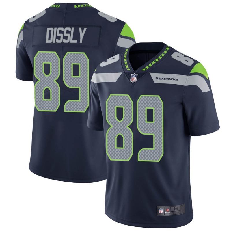 Men's Seattle Seahawks #89 Will Dissly Navy Vapor Untouchable Limited Stitched Jersey