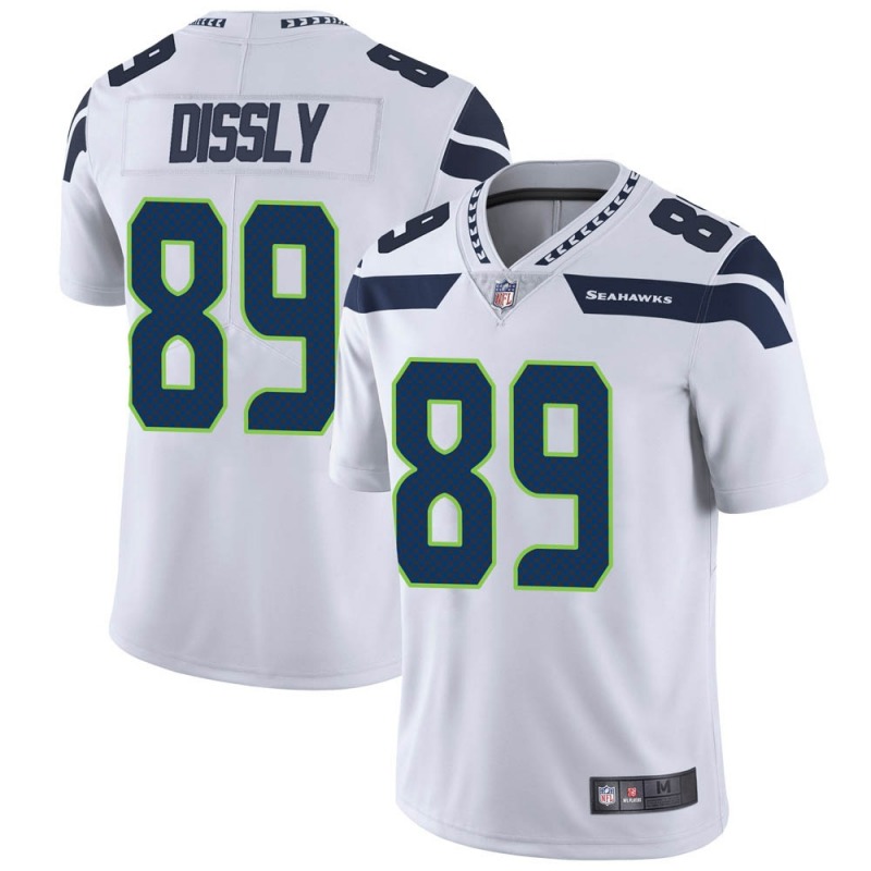 Men's Seattle Seahawks #89 Will Dissly White Vapor Untouchable Limited Stitched Jersey