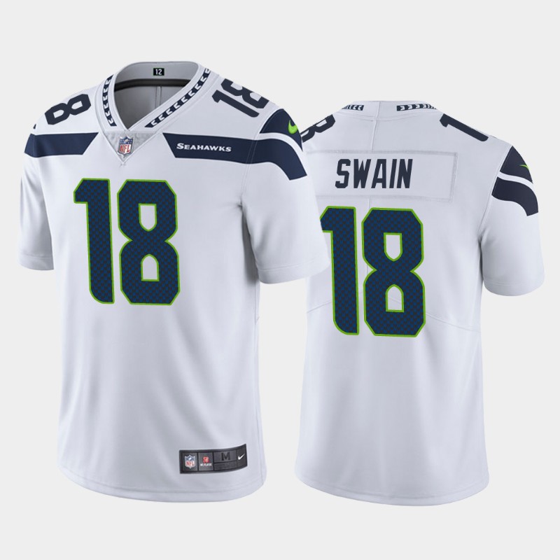 Men's Seattle Seahawks #18 Freddie Swain White Vapor Untouchable Limited Stitched Jersey