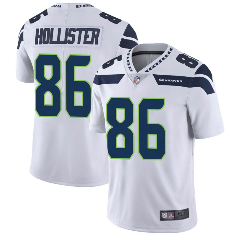 Men's Seattle Seahawks #86 Jacob Hollister White Vapor Untouchable Limited Stitched Jersey