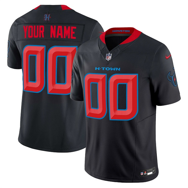 Youth Houston Texans Active Player Custom Navy 2024 2nd Alternate F.U.S.E Vapor Untouchable Limited Stitched Football Jersey