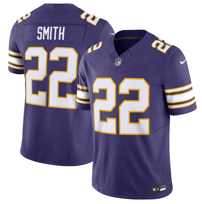 Men's Minnesota Vikings #22 Harrison Smith Purple 2023 F.U.S.E. Vapor Untouchable Stitched Jersey