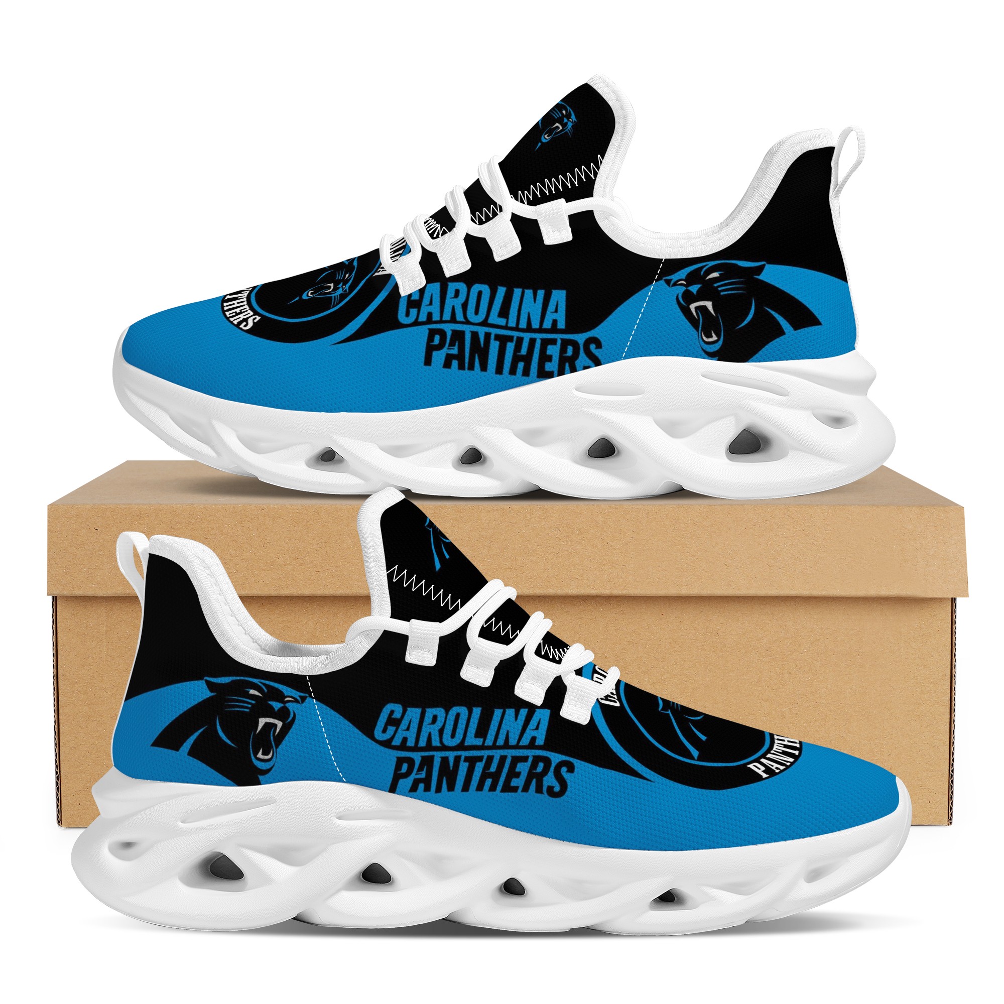 Women's Carolina Panthers Flex Control Sneakers 002
