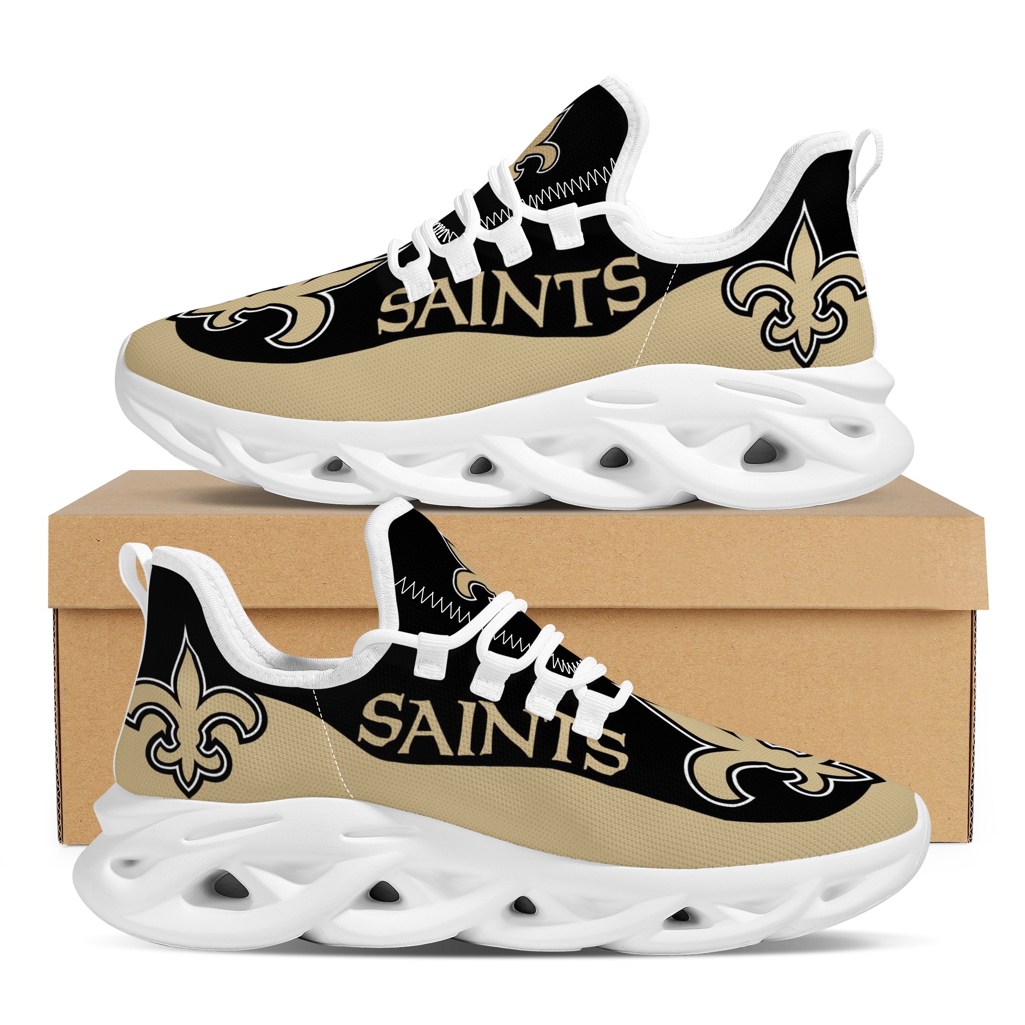 Men's New Orleans Saints Flex Control Sneakers 002