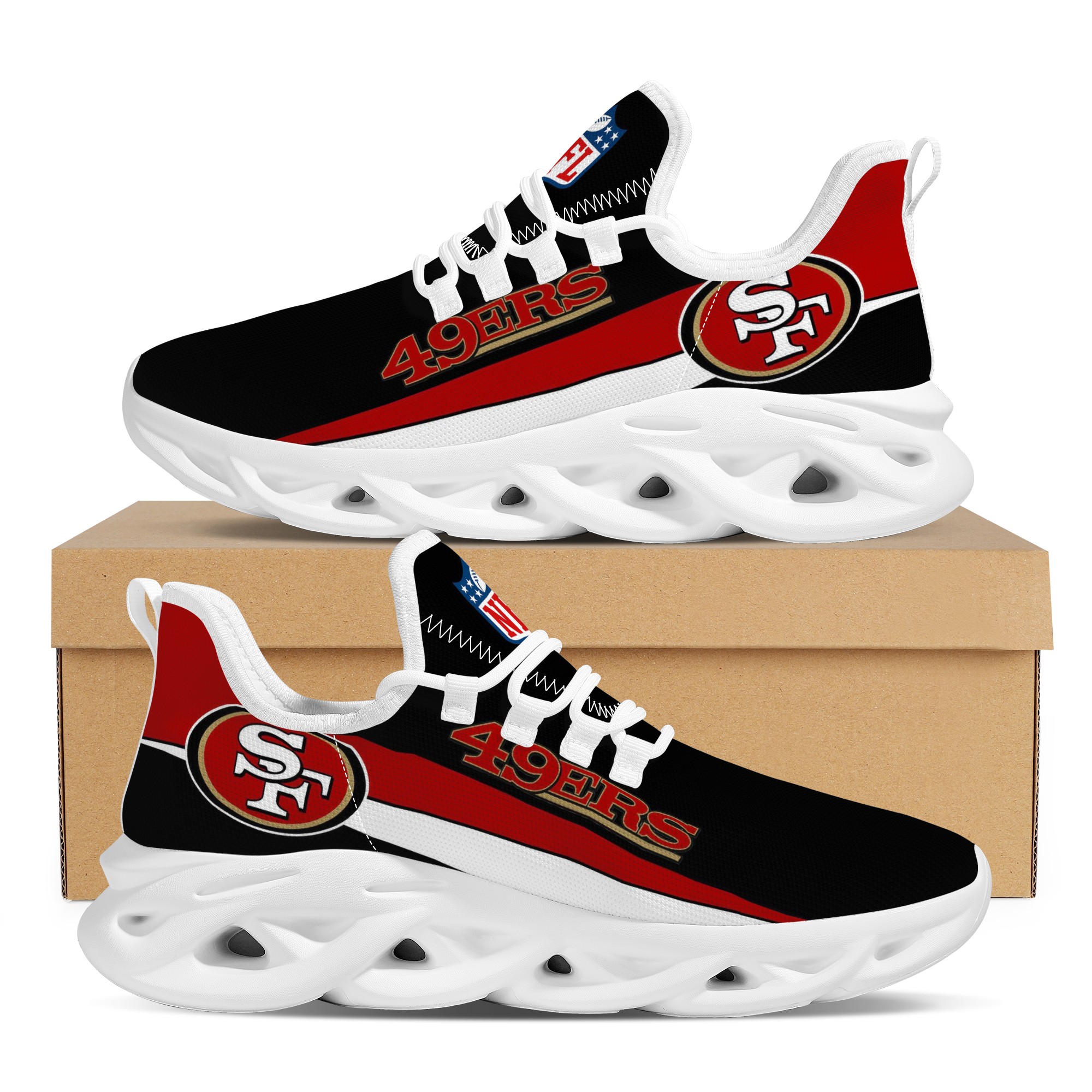 Women's San Francisco 49ers Flex Control Sneakers 004