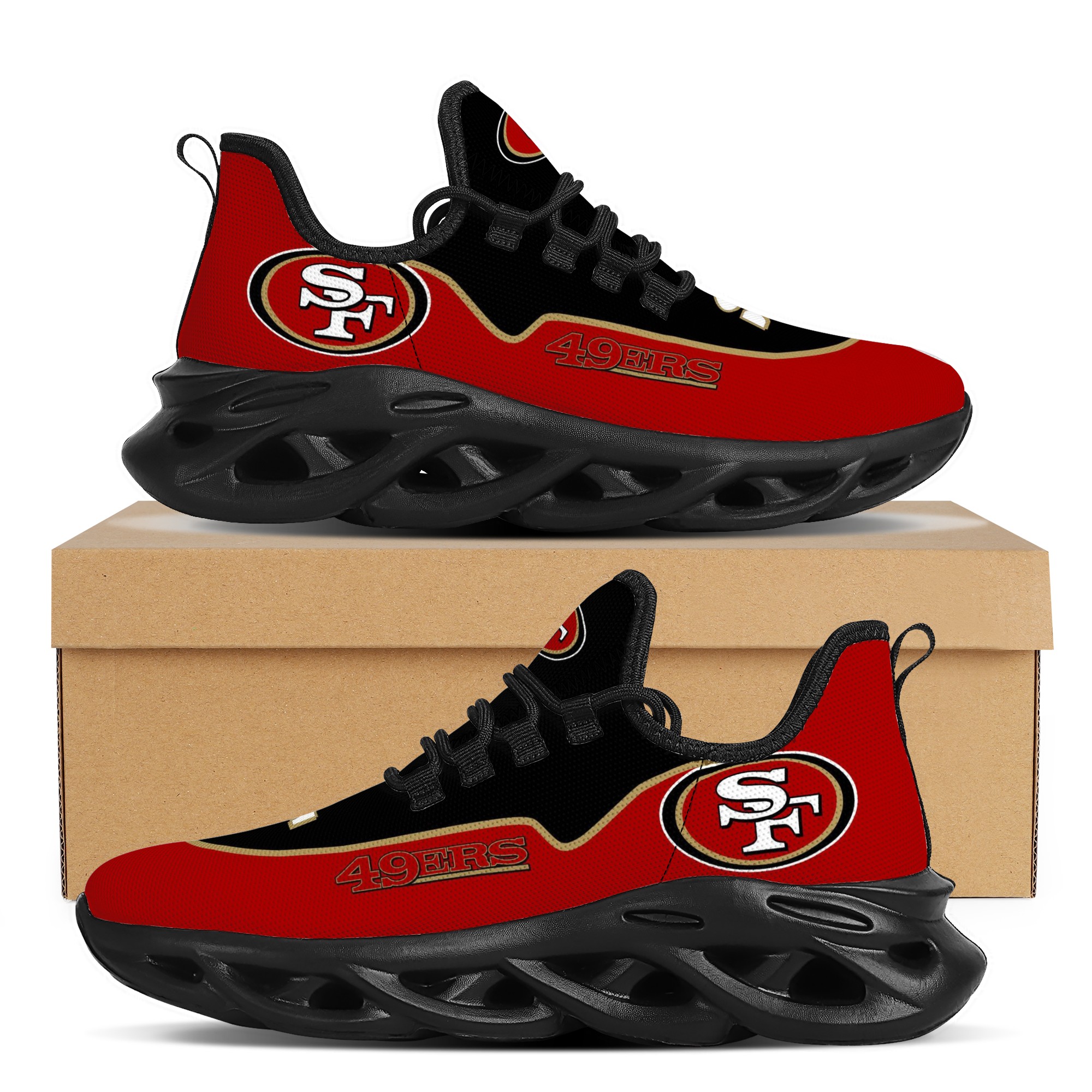 Women's San Francisco 49ers Flex Control Sneakers 005